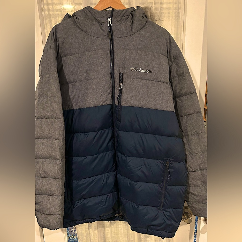 Columbia Men's Northridge Lodge Hooded Omni Heat Puffer Jacket Blue (XL)